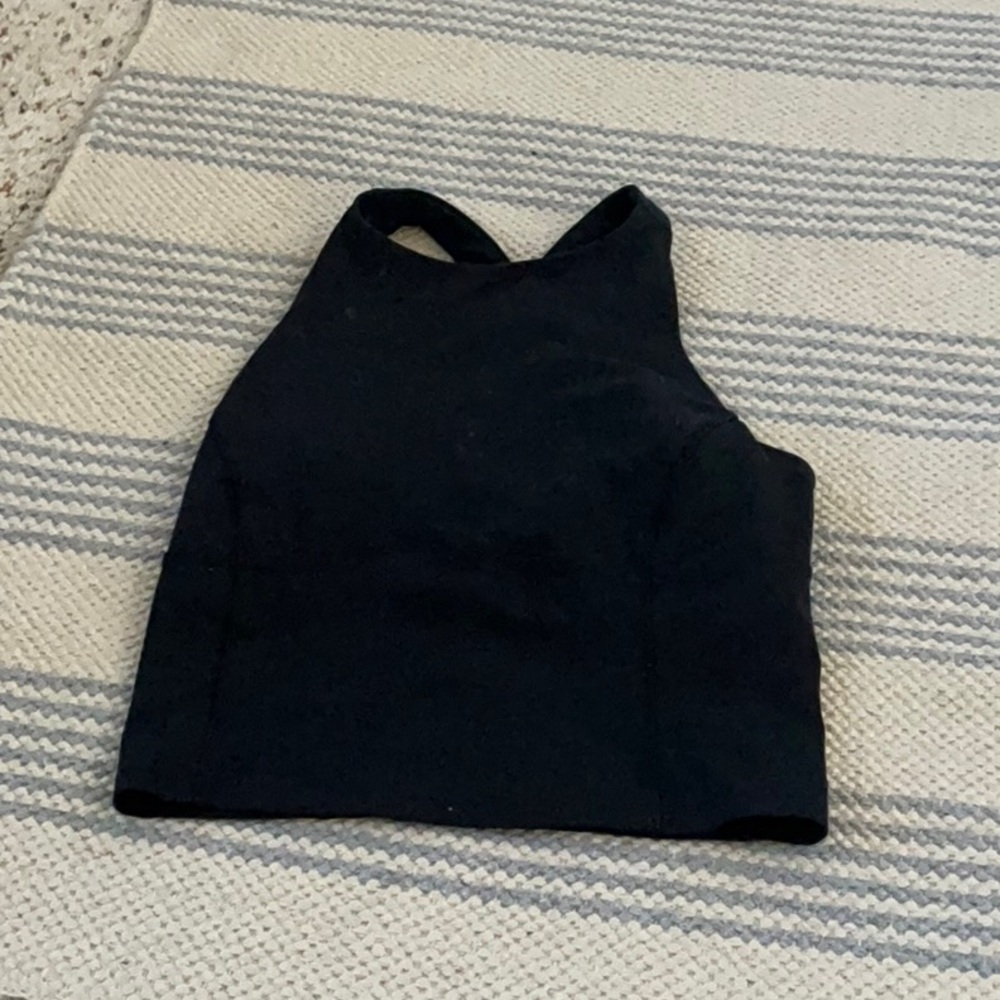 Black Halter Crop Top